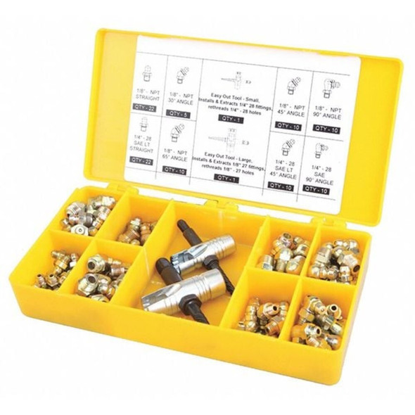Westward Grease Fitting and Install Kit,SAE 5NUF2