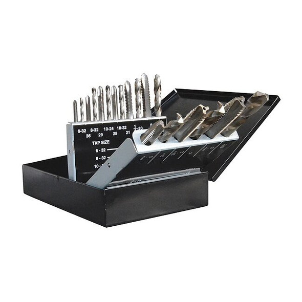 Manufacturer Varies Gun Tap Drill Bit Set, 18-Piece 5PXJ1