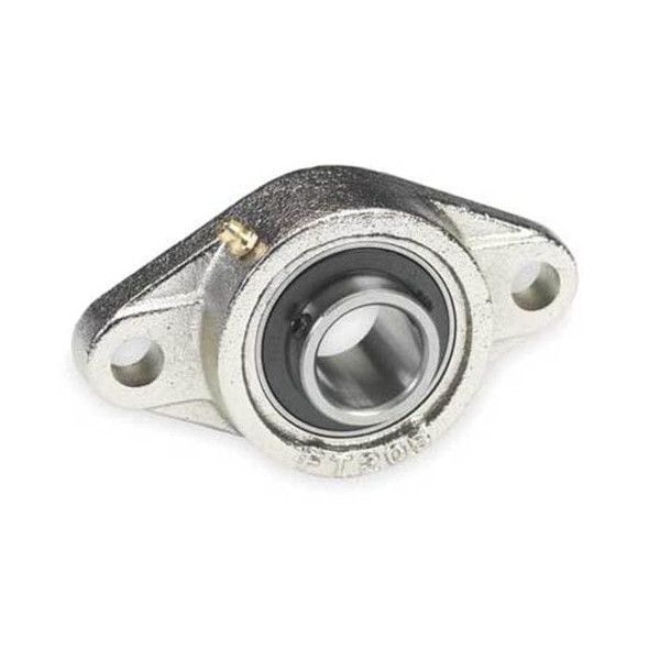 Dayton Flange Bearing, 2-Bolt, Ball, 1-3/16" Bore 3FDE3