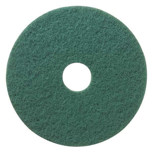Tough Guy Scrubbing Pad,Green,Size 19",Round,PK5 402W30