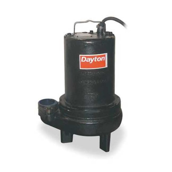 Dayton 1 HP 2" Manual Submersible Sewage Pump 230V 4LE21
