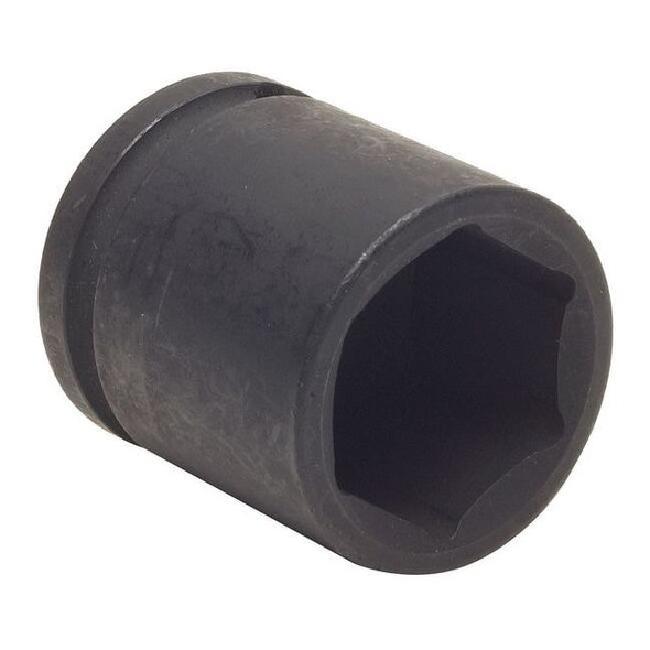 WESTWARD 1/2 in Drive Impact Socket, Standard Socket, Black Oxide,1 1/2 in