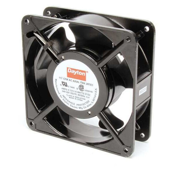 Standard Square Axial Fan, Square, 230V AC, 1 Phase, Aluminum, 4 11/16 in W.