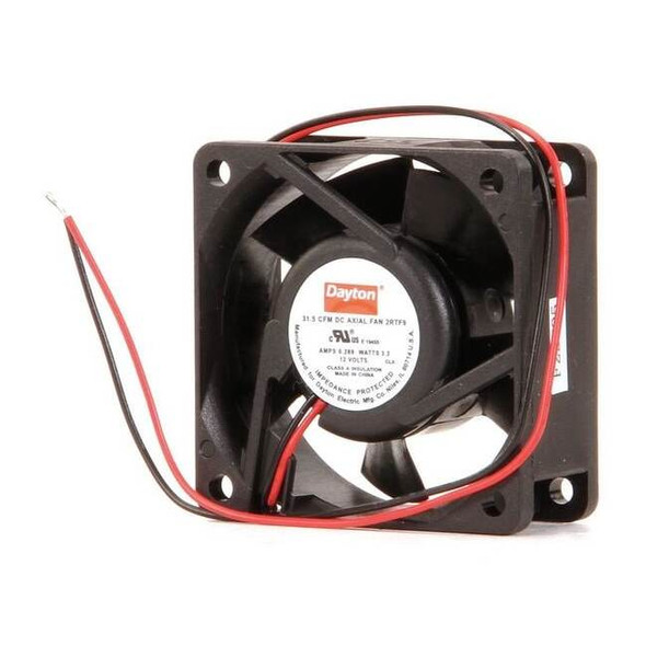 Dayton Axial Fan, Square, 12V DC, - Phase, PBT Plastic, 2 3/8 in W. 2RTF9