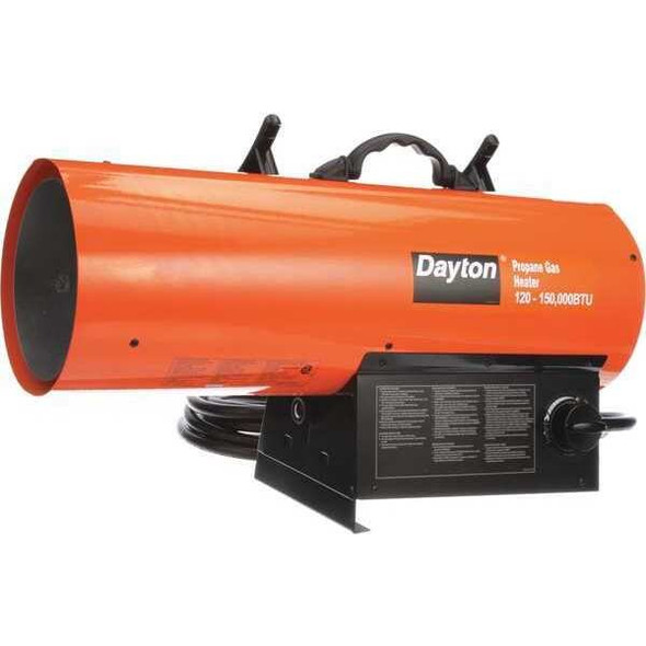 Dayton Portable Gas Torpedo HeatrLP,435 cfm 3VE58 Dayton Portable Gas Torpedo HeatrLP,435 cfm 3VE58
