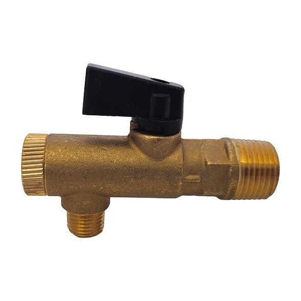 Speedaire Filter Ball Valve,Brass,1/4in Drain Port 0029-1