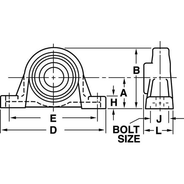 Dayton 4X726 Pillow Block Bearing 4X726