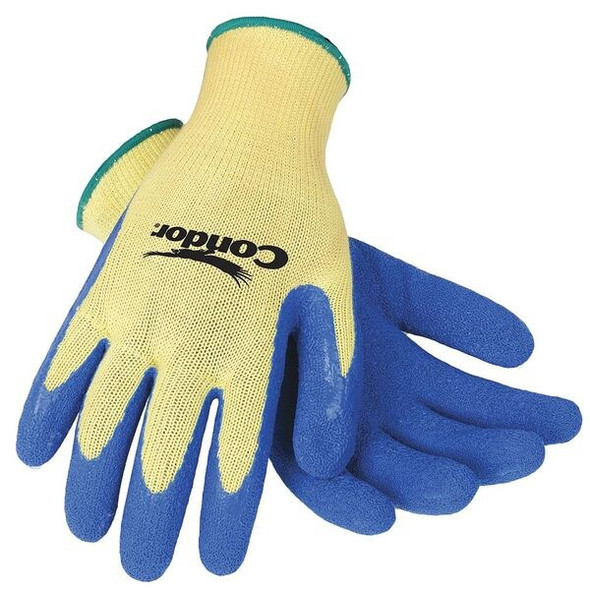 Cut Resistant Coated Gloves, Cut Level A3 ,Dipped ,Latex ,Rough ,M 1 PR
