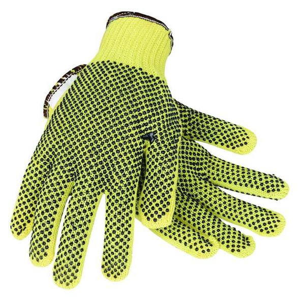 Cut Resistant Coated Gloves, Cut Level A2 ,Dotted ,PVC ,Dotted ,L 1 PR