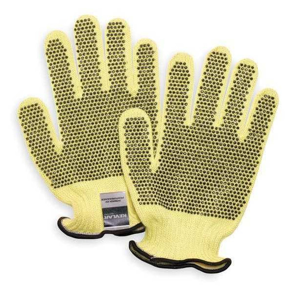 Condor Cut Resistant Coated Gloves, Cut Level A2 ,Dotted ,PVC ,Dotted ,L 1 PR 6AC97