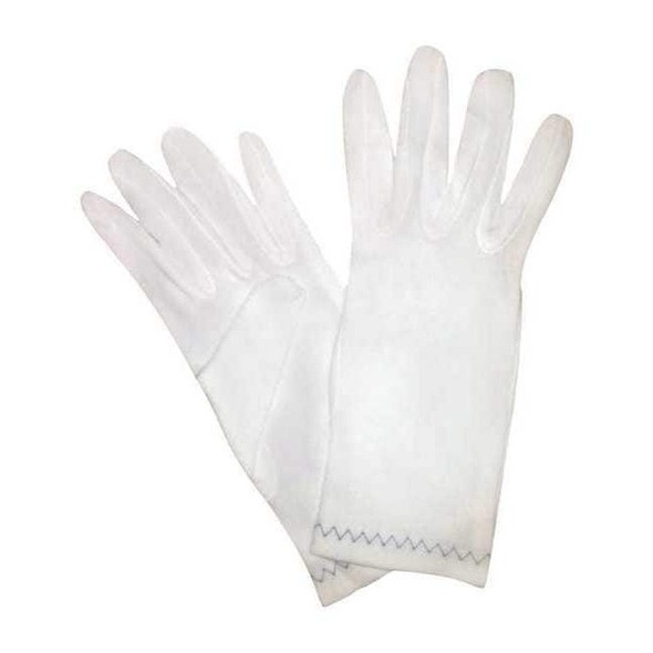 Reversible Inspection Gloves, Nylon, 8 in Length, Heavy, White, Size S ,12 PK