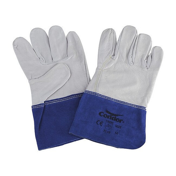 Condor Welding Gloves, Gauntlet Cuff, Wing Thumb, Premium Goatskin, XL, 1 PR