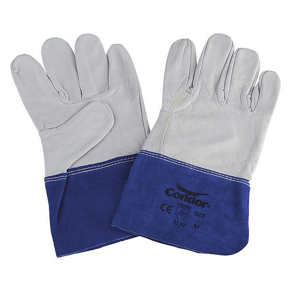Condor Welding Gloves, Gauntlet Cuff, Wing Thumb, Premium Goatskin, XL, 1 PR
