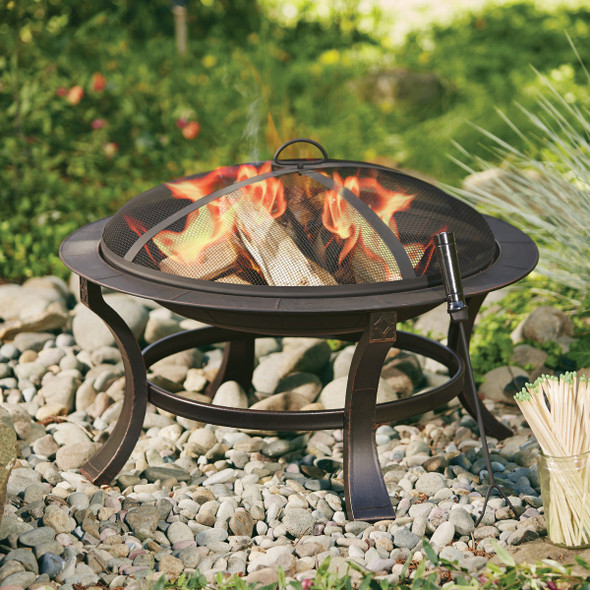 Keaton 30 In. Round Wood Burning Fire Pit Keaton 30 In. Round Wood Burning Fire Pit