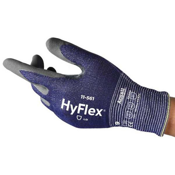 Ansell Knit Gloves, Cut Level A3 ,Dipped ,Nitrile ,Smooth ,8 1 PR 11-561