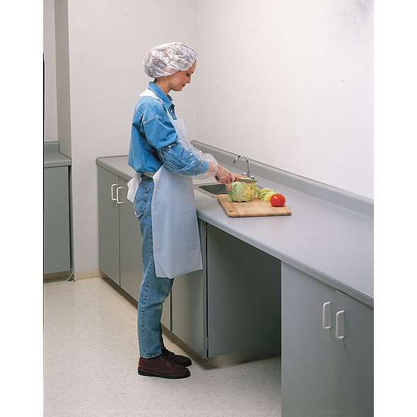 Condor Protective Sleeves, Universal, Polyethylene, Elastic Cuff, Welded Seam, 100 PK 4XUA1