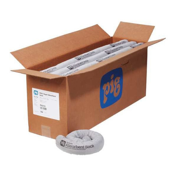 Pig Absorbent Sock,Universal,3 ft. 6" L,PK24 PIG210