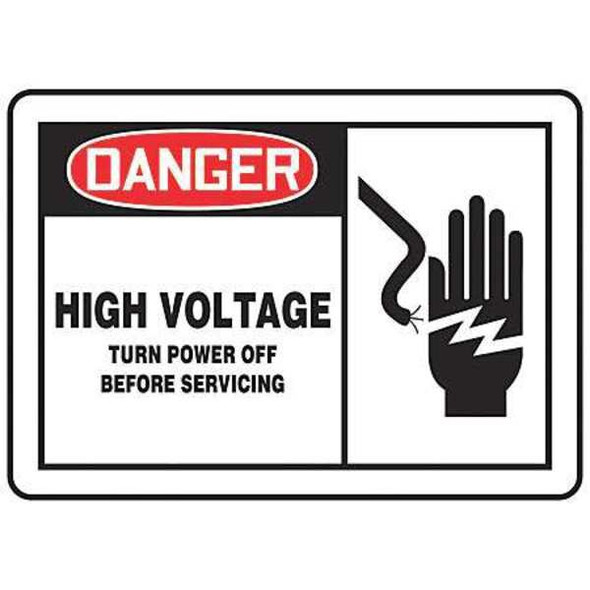 Accuform Safety Label,3 1/2 inx5 in,Vinyl,PK5 LELC054VSP