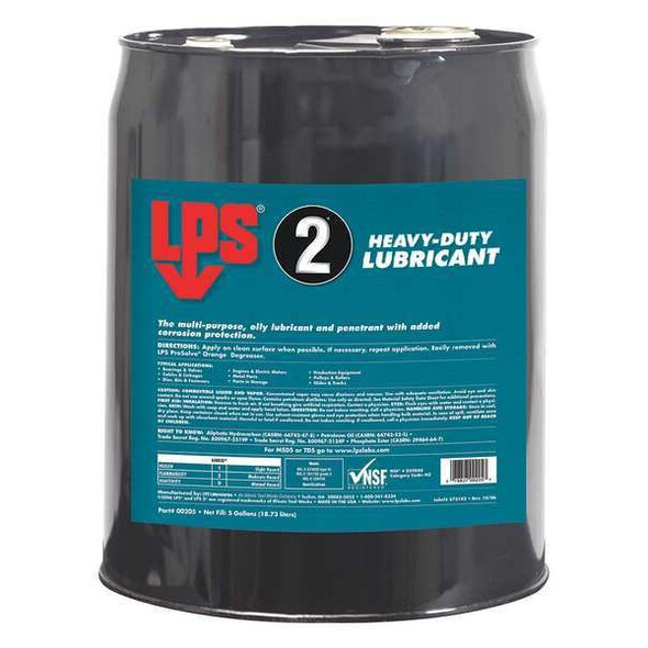 Lps Multipurpose Lubricant, 5 gal., Pail, Mineral Oil, Brown 00205