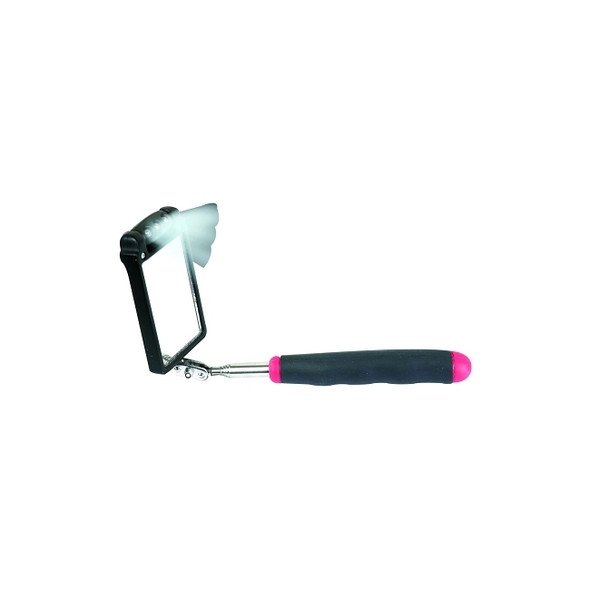 Lighted Inspection Mirror, 3-1/2 x 2-1/4 in, 6-3/4 in to 30 in L