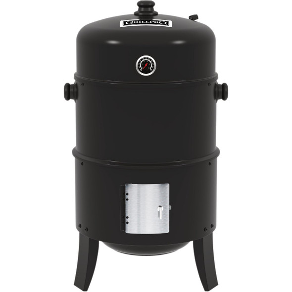 GrillPro 16 In. 400 Sq. In. Upright Traditional Water Charcoal Smoker 31816 GrillPro 16 In. 400 Sq. In. Upright Traditional Water Charcoal Smoker 31816