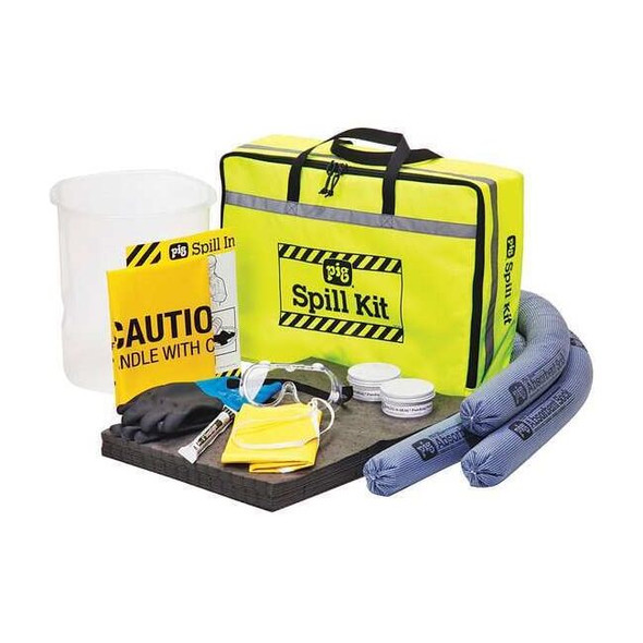 Pig Truck Spill Kit, 7 gal Volume Absorbed per Kit, Bag, Yellow, 57 KIT622