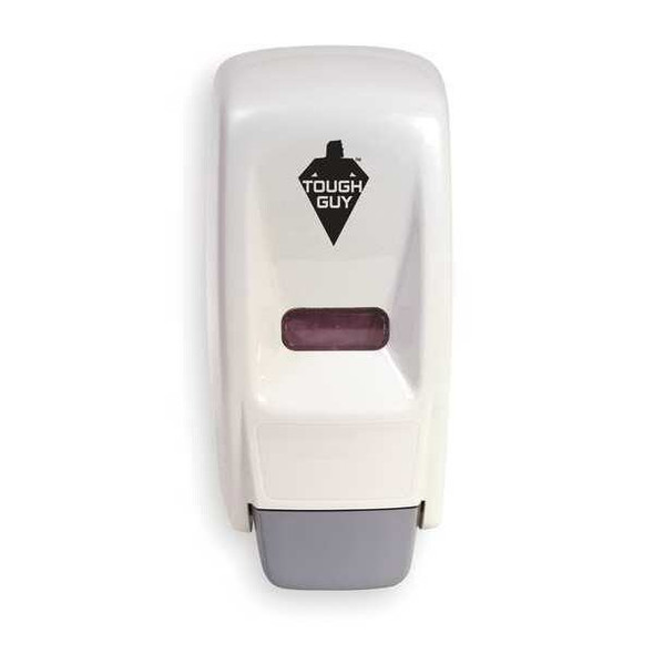 Tough Guy 800mL Dispenser, Push-Style, White 1XHJ1