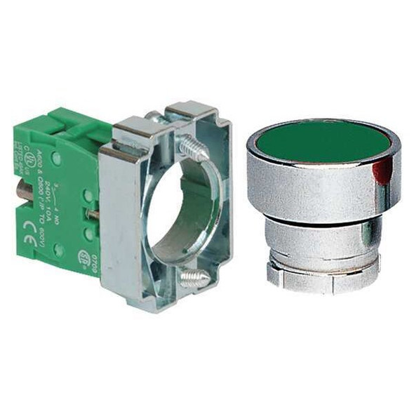 Dayton FlushPushButtonOperator,NonIllum,Grn,1NO 30G228