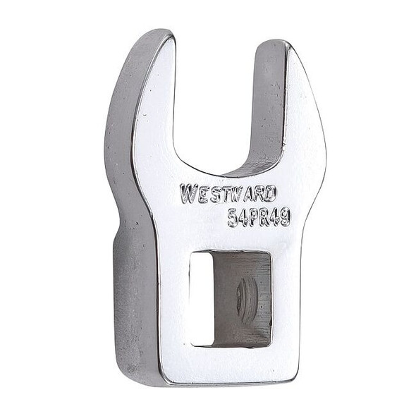 3/8" Drive, Metric 13mm Crowfoot Socket Wrench, Open End Head, Chrome Finish