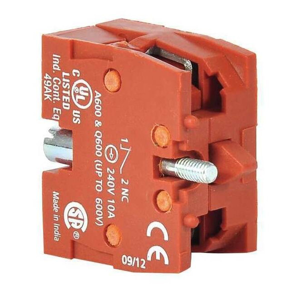 Dayton Contact Block,Mounting Base,22Mm,1NC 30G076