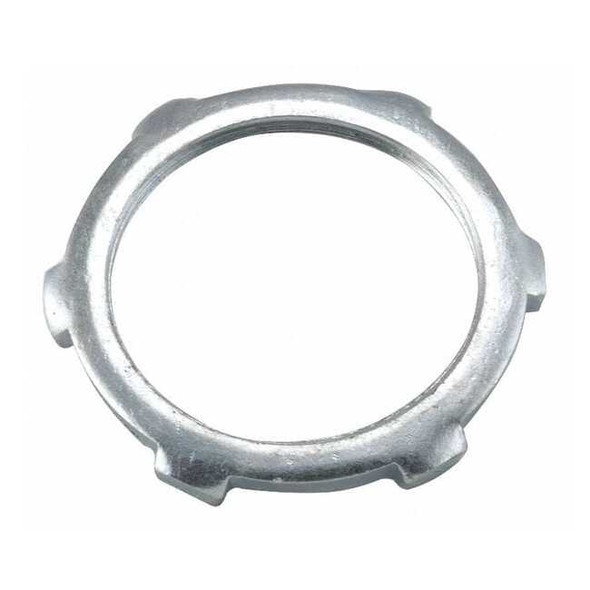 Raco IMC Locknut, 1 in, Threaded, Steel, Plain, Gray 1194