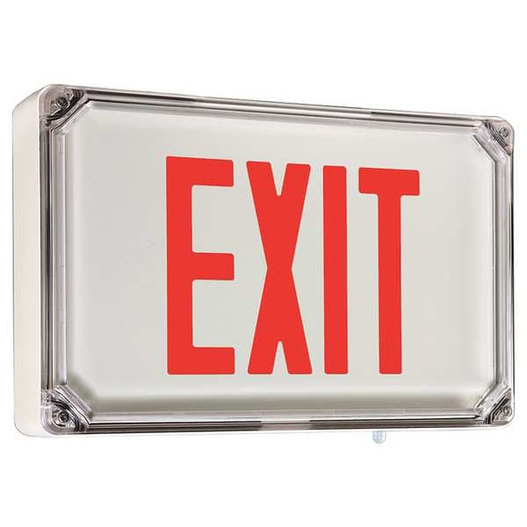 Exit Sign, White, 1 Face(s), LED, Universal Mount, Nickel Cadmium