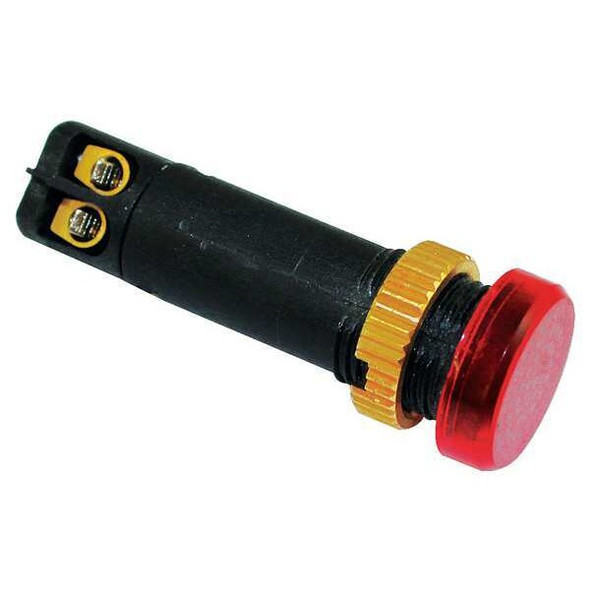 Dayton Raised Indicator Light,12mm,12V,Red 22NY87