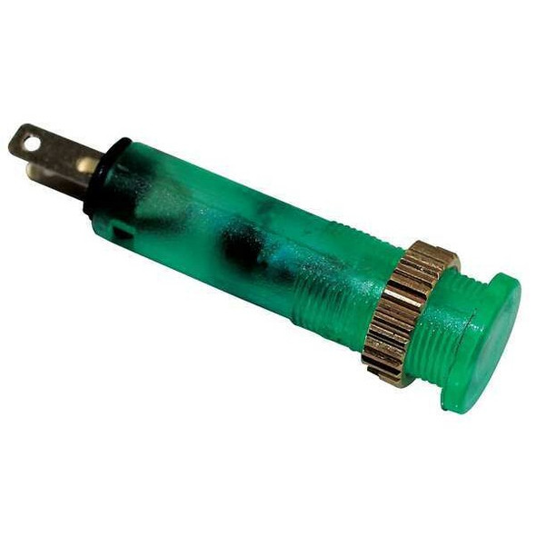 Dayton Flush Indicator Light,8mm,120V,Green 22NY77