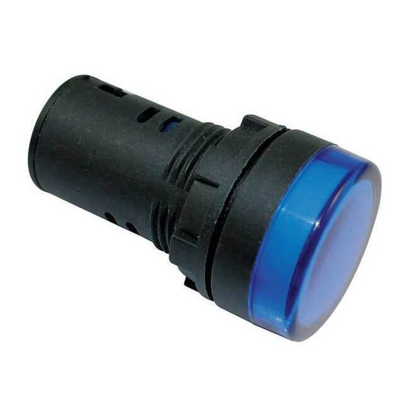 Dayton Raised Indicator Light,22mm,240V,Blue 22NZ12