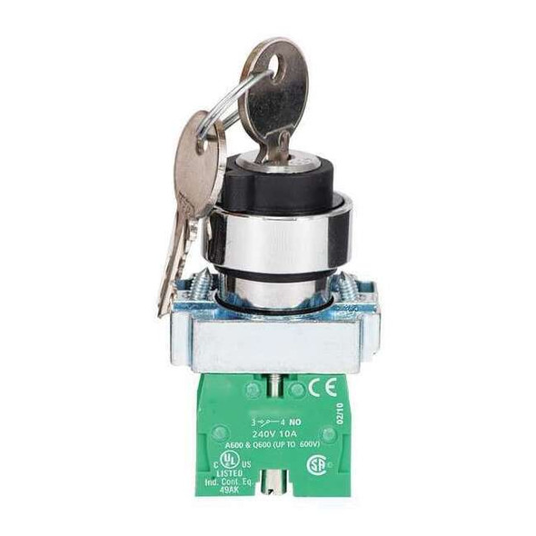 Dayton Selector Switch,2 Pos.,Keyed,22mm 30G271