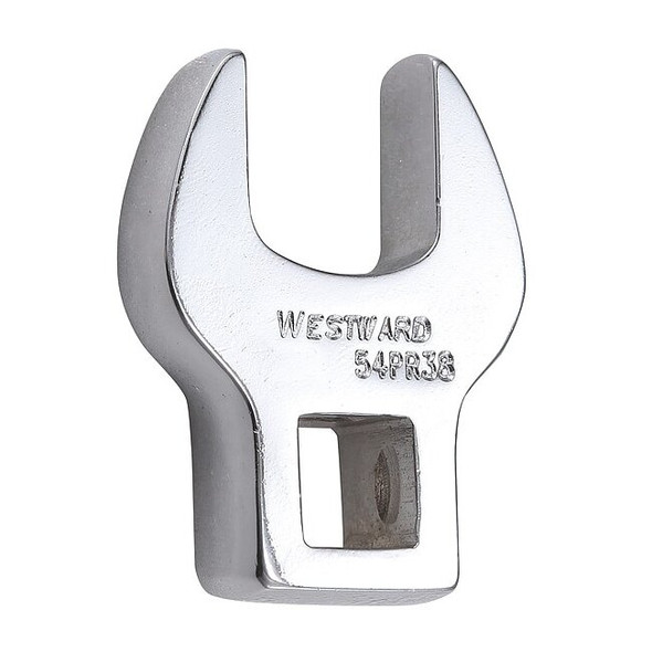3/8" Drive, SAE 5/8" Crowfoot Socket Wrench, Open End Head, Chrome Finish