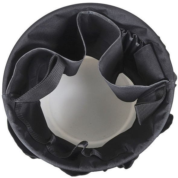 Westward Bucket Tool Organizer, Black, Polyester, 55 Pockets 32PJ51