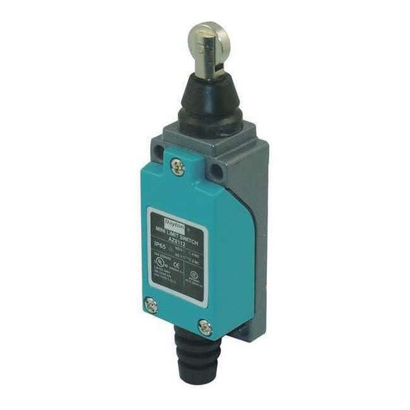 Limit Switch, Plunger, Roller, SPDT, 10A at 300V AC, Actuator Location: Top