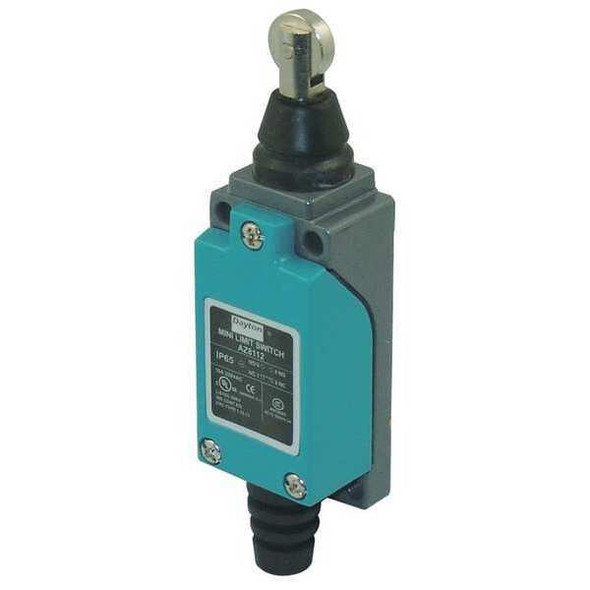 Limit Switch, Plunger, Roller, SPDT, 10A at 300V AC, Actuator Location: Top