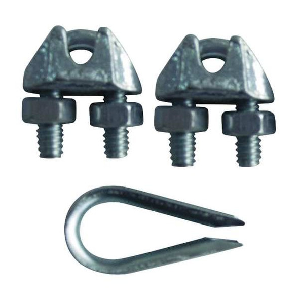 Dayton Wire Rope U-Bolt Clip and Thimble Kit 1DKK9