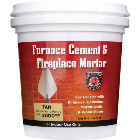 Meeco's Red Devil 1 Pt. Tan Furnace Cement & Fireplace Mortar 1373