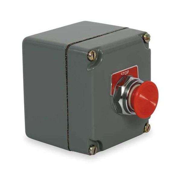 Schneider Electric Push Bttn Cntrl Statn,1NO/1NC,Mshrm Head 9001KYK14