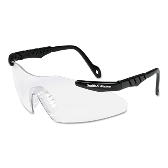 Magnum® 3G Safety Glasses, Clear Polycarbonate Lens, Uncoated, Black, Nylon, Universal