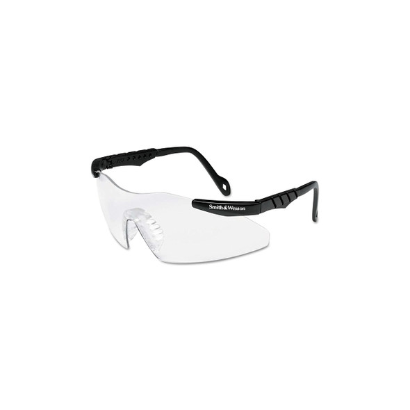 Magnum® 3G Safety Glasses, Clear Polycarbonate Lens, Uncoated, Black, Nylon, Universal