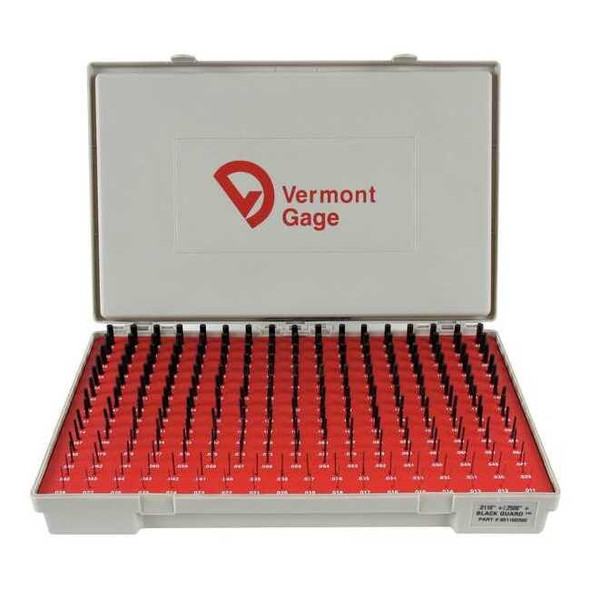 Vermont Gage Black Ox-Coated Pin Gauge Set,Dim Type " 901100300