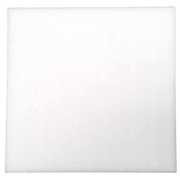 Foam Sheet, Open Cell, 12 in W, 12 in L, 1/2 in Thick, Natural