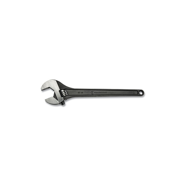 Black Oxide Adjustable Wrench, 15 in L, 1.688 in Jaw Opening