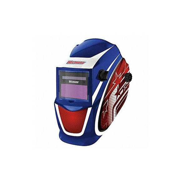 Westward Auto Dark Weld Helmet,4,9-13,Red/Blu/Wht 22XX42 Westward Auto Dark Weld Helmet,4,9-13,Red/Blu/Wht 22XX42