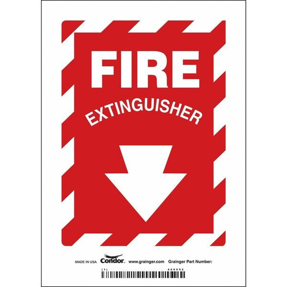 Condor Safety Sign,5" W,7" H,0.004" Thickness 469V92